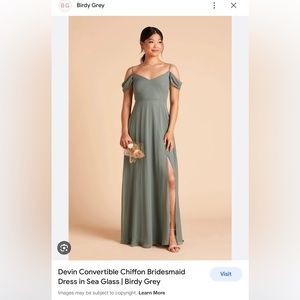 Birdy Grey Devin Chiffon Dress Sea Glass Size Small